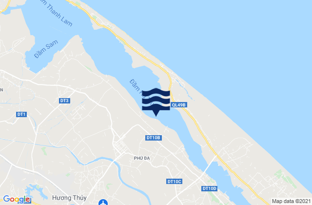 Mapa da tábua de marés em Phú Vang, Vietnam