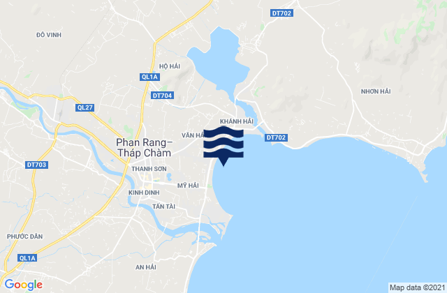 Mapa da tábua de marés em Phường Mỹ Bình, Vietnam