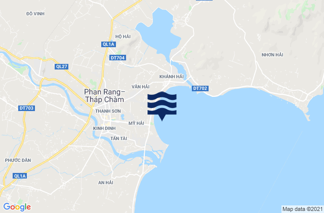 Mapa da tábua de marés em Phường Mỹ Hải, Vietnam