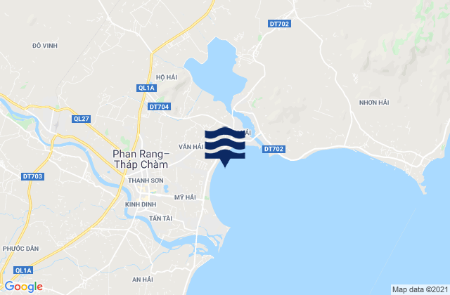 Mapa da tábua de marés em Phường Văn Hải, Vietnam