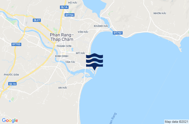 Mapa da tábua de marés em Phường Đông Hải, Vietnam