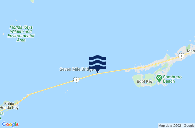 Mapa da tábua de marés em Pigeon Key South Side Hawk Channel, United States