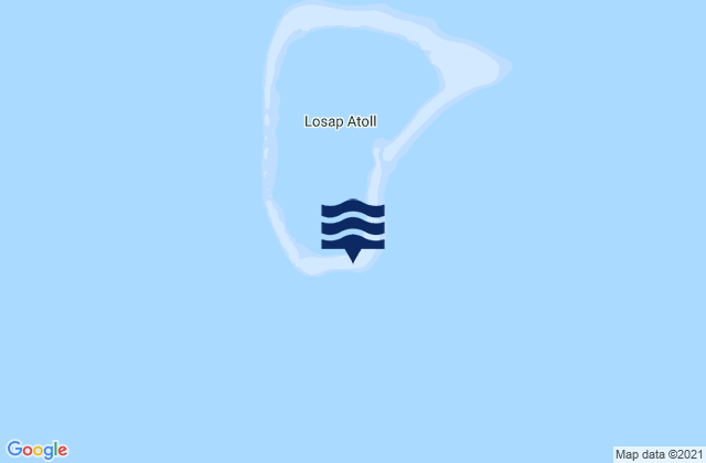 Mapa da tábua de marés em Piis, Micronesia