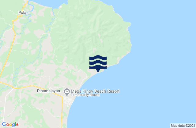 Mapa da tábua de marés em Pili, Philippines