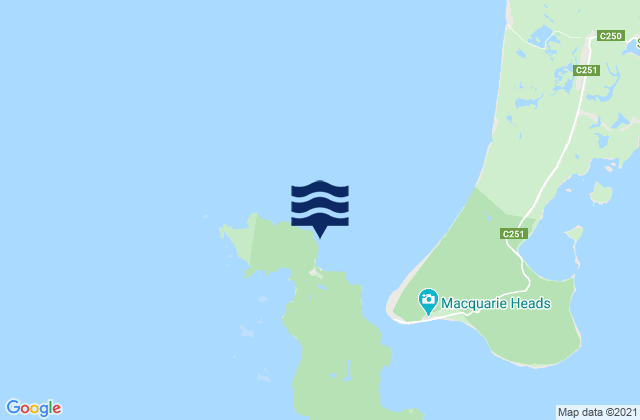Mapa da tábua de marés em Pilot Bay, Australia