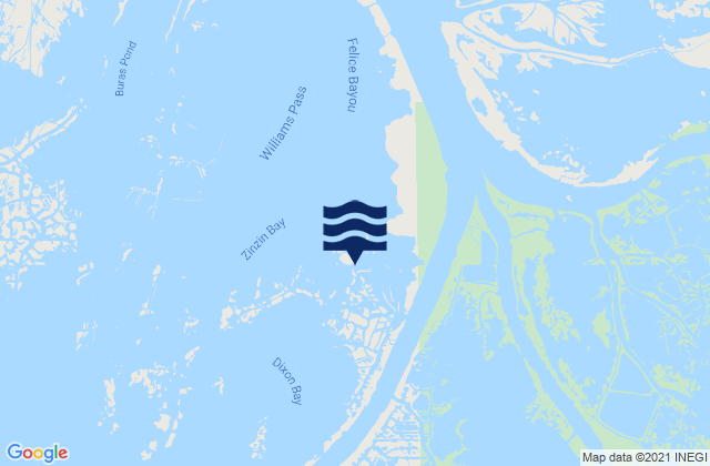 Mapa da tábua de marés em Pilottown, United States