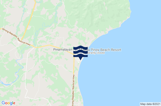 Mapa da tábua de marés em Pinamalayan, Philippines