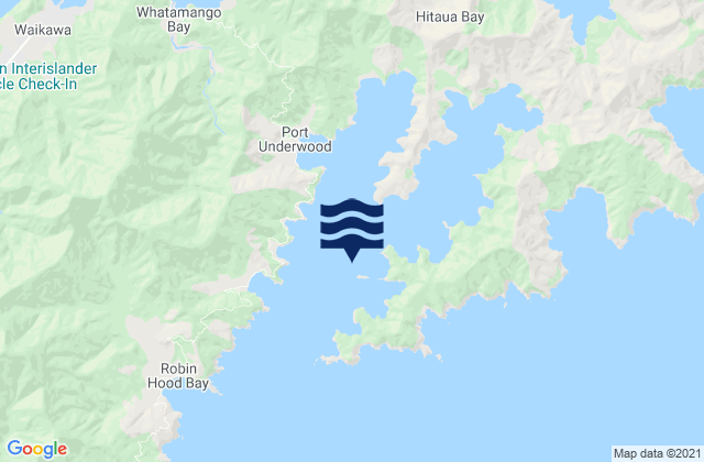 Mapa da tábua de marés em Pipi Bay, New Zealand