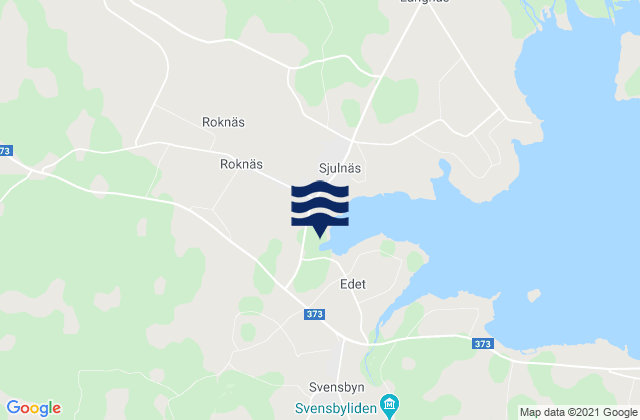 Mapa da tábua de marés em Piteå Kommun, Sweden