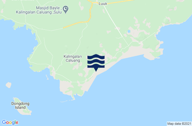 Mapa da tábua de marés em Pitogo, Philippines