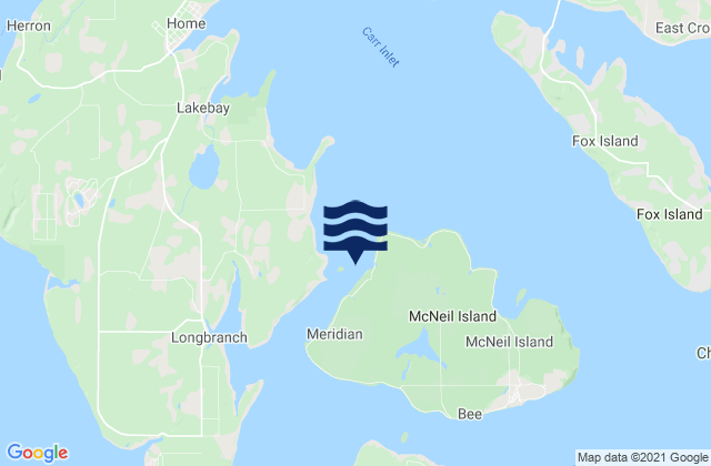 Mapa da tábua de marés em Pitt Passage NE of Pitt Island, United States