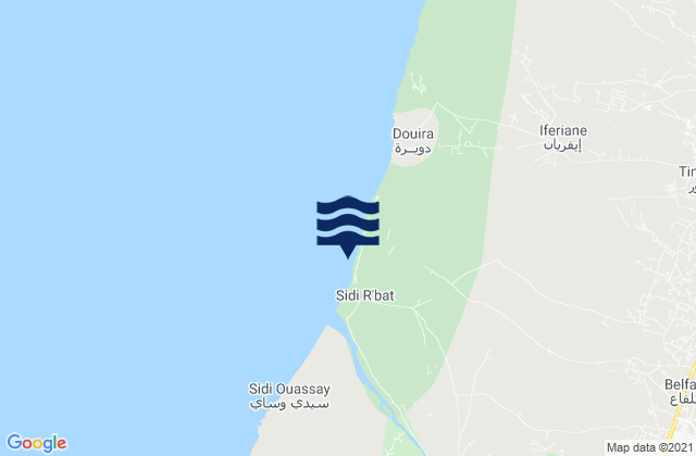 Mapa da tábua de marés em Plage Sidi-Rbat, Morocco