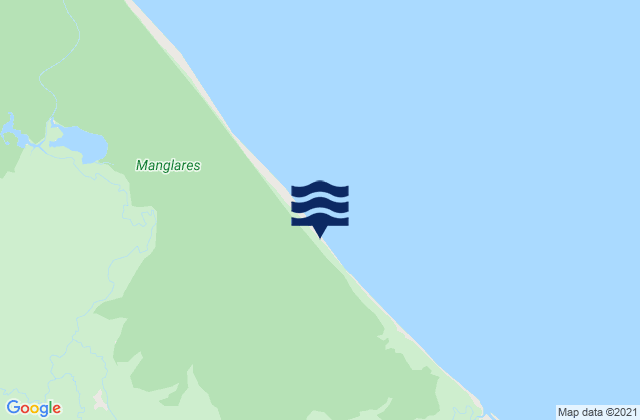 Mapa da tábua de marés em Playa Chiriquí, Panama