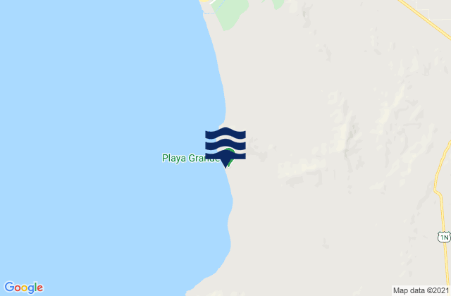 Mapa da tábua de marés em Playa Grande, Peru