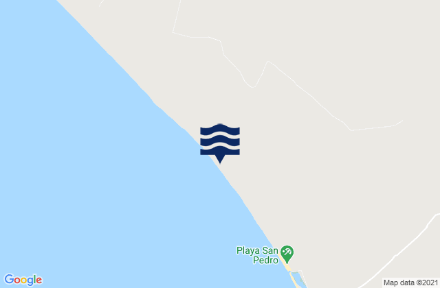 Mapa da tábua de marés em Playa San Pablo, Peru