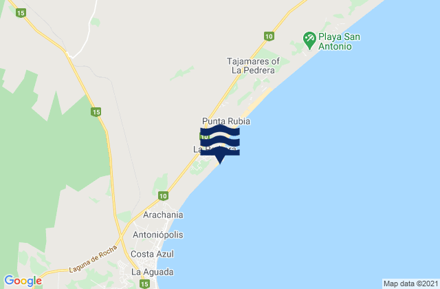 Mapa da tábua de marés em Playa del Barco, Brazil