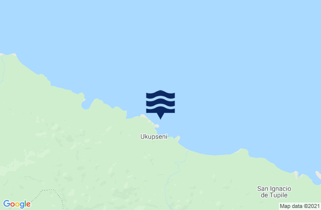 Mapa da tábua de marés em Playón Chico, Panama
