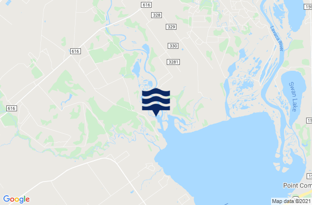 Mapa da tábua de marés em Pleasure Island, United States