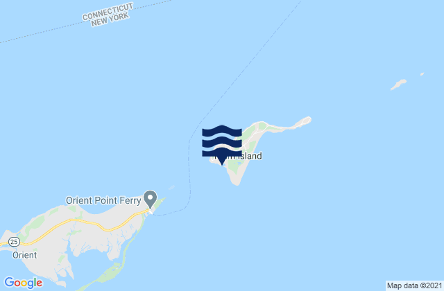 Mapa da tábua de marés em Plum Gut Harbor Plum Island, United States