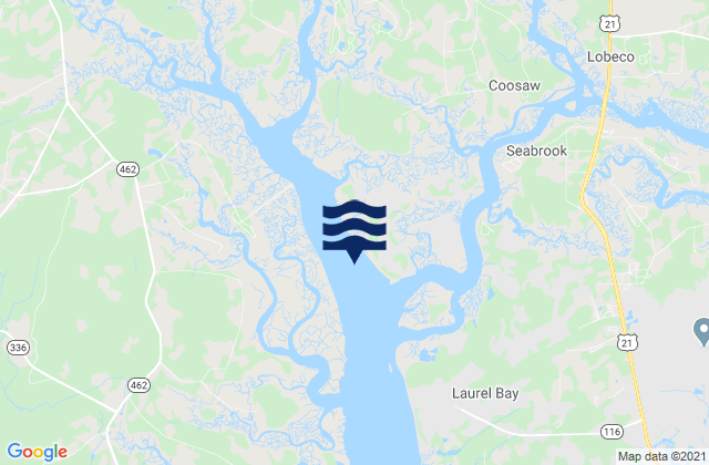 Mapa da tábua de marés em Pocotaligo River 4 mi above entrance, United States