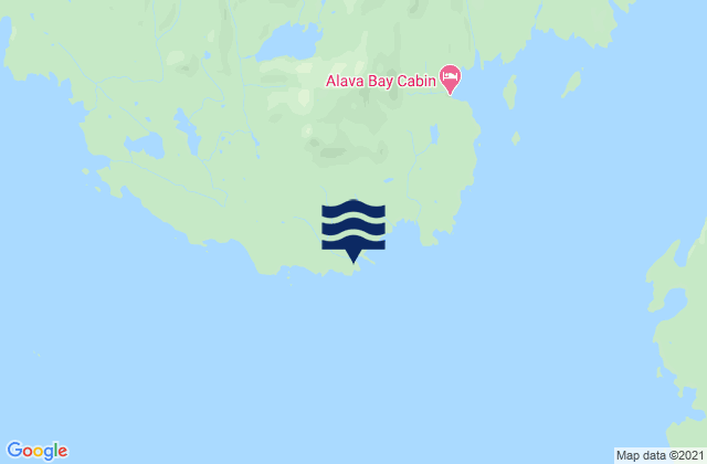 Mapa da tábua de marés em Point Alava, United States
