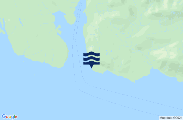 Mapa da tábua de marés em Point Alexander, United States