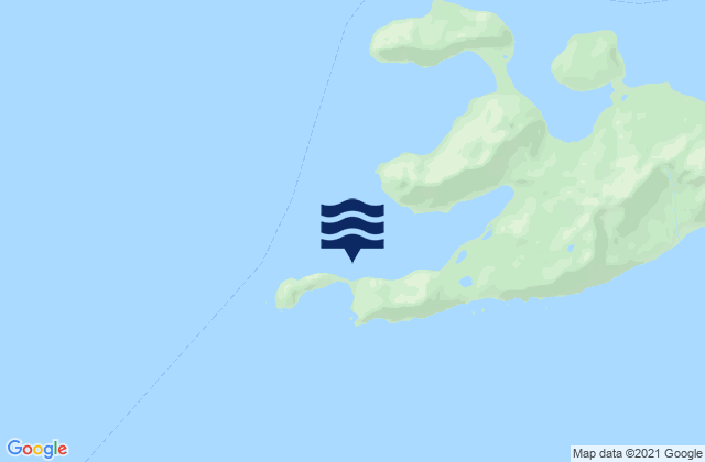 Mapa da tábua de marés em Point Erlington (Erlington Island), United States