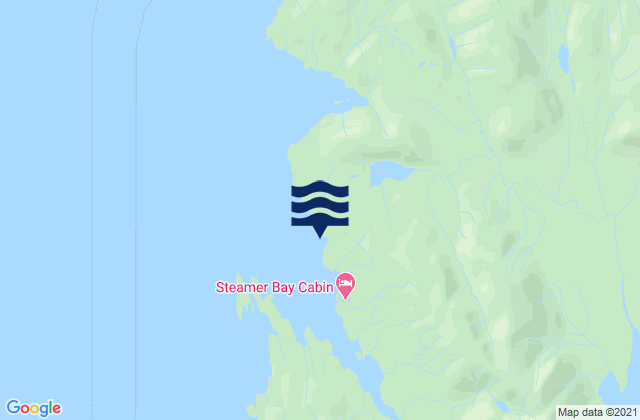 Mapa da tábua de marés em Point Harrington, United States