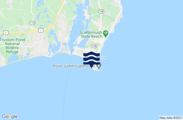 Mapa da tábua de marés em Point Judith (Harbor Of Refuge), United States