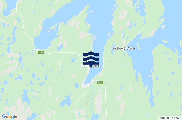 Mapa da tábua de marés em Point Leamington Harbour, Canada