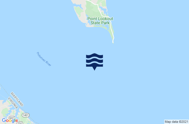 Mapa da tábua de marés em Point Lookout 1.8 n.mi. SW of, United States