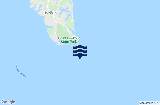 Mapa da tábua de marés em Point Lookout, United States