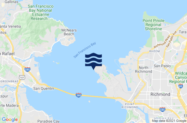 Mapa da tábua de marés em Point Orient, United States