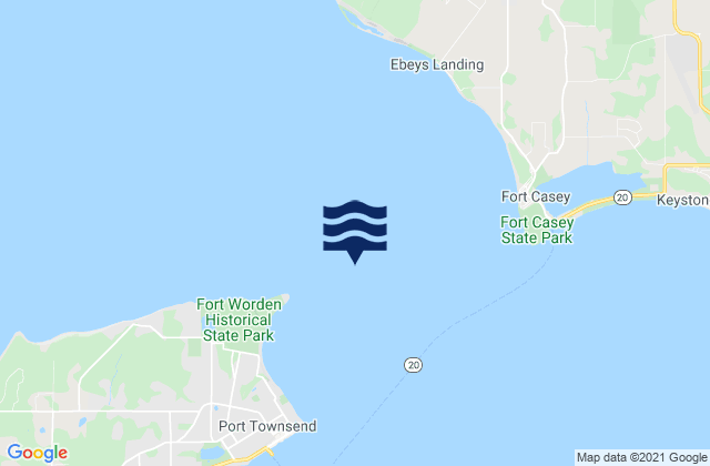 Mapa da tábua de marés em Point Wilson 0.8 mile east of, United States