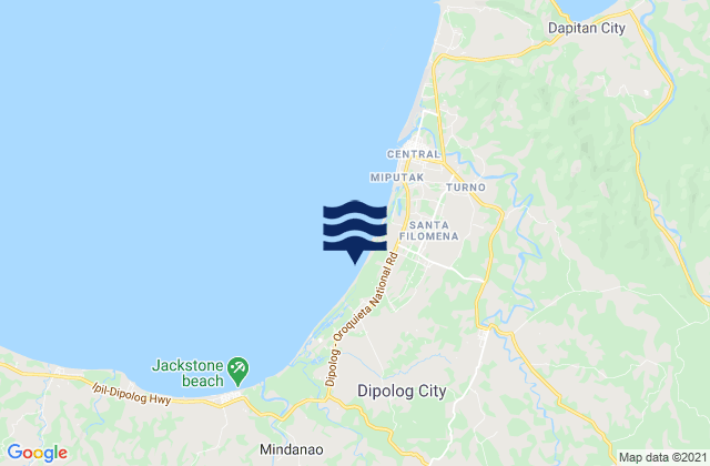 Mapa da tábua de marés em Polanco, Philippines