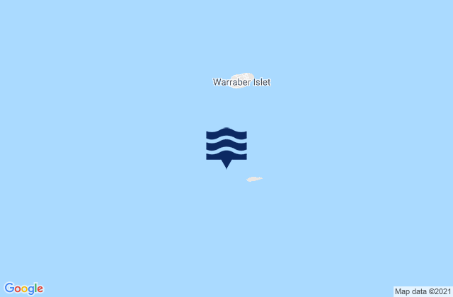 Mapa da tábua de marés em Poll Island, Australia