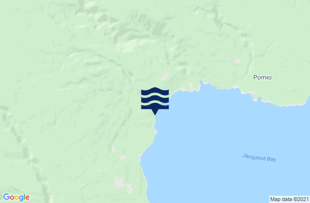 Mapa da tábua de marés em Pomio, Papua New Guinea