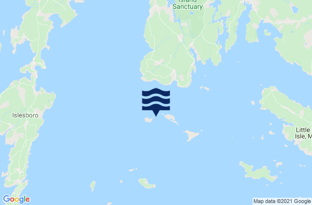 Mapa da tábua de marés em Pond Island-Western Island between, United States