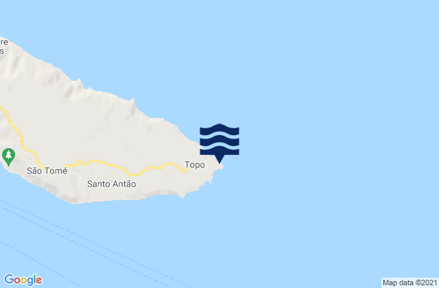 Mapa da tábua de marés em Ponta do Topo Light, Portugal