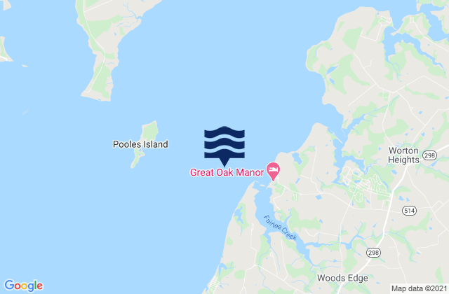 Mapa da tábua de marés em Pooles Island 1.6 n.mi. east of, United States