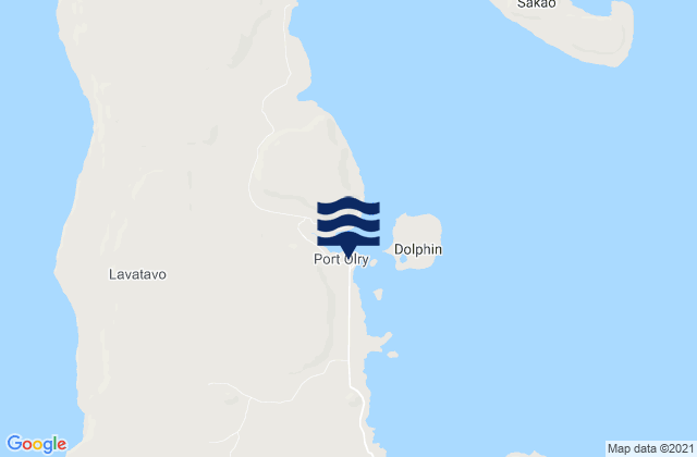Mapa da tábua de marés em Port-Olry, Vanuatu