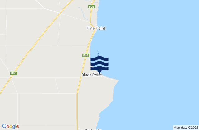 Mapa da tábua de marés em Port Alfred, Australia