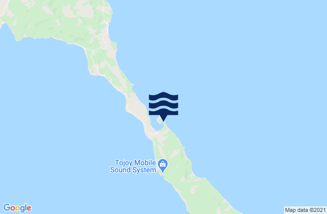 Mapa da tábua de marés em Port Boca Engano Burias Island, Philippines