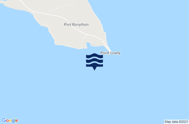 Mapa da tábua de marés em Port Bonython, Australia