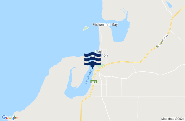 Mapa da tábua de marés em Port Broughton, Australia