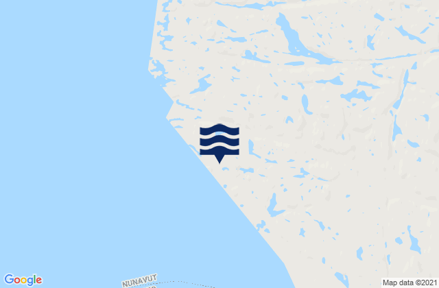 Mapa da tábua de marés em Port Burwell, Canada