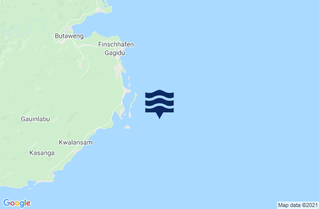 Mapa da tábua de marés em Port Dreger, Papua New Guinea