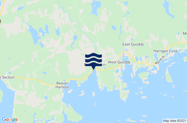 Mapa da tábua de marés em Port Dufferin, Canada