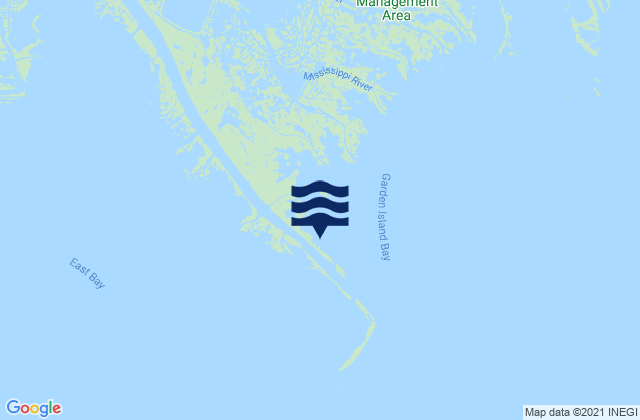 Mapa da tábua de marés em Port Eads (South Pass), United States