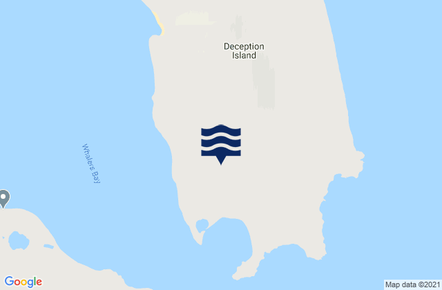 Mapa da tábua de marés em Port Foster Deception Island, Argentina